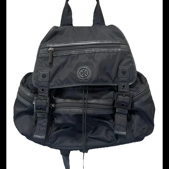 Tory Burch | Bags | Tory Burch Black Backpack Nylon Triple  display picture 3